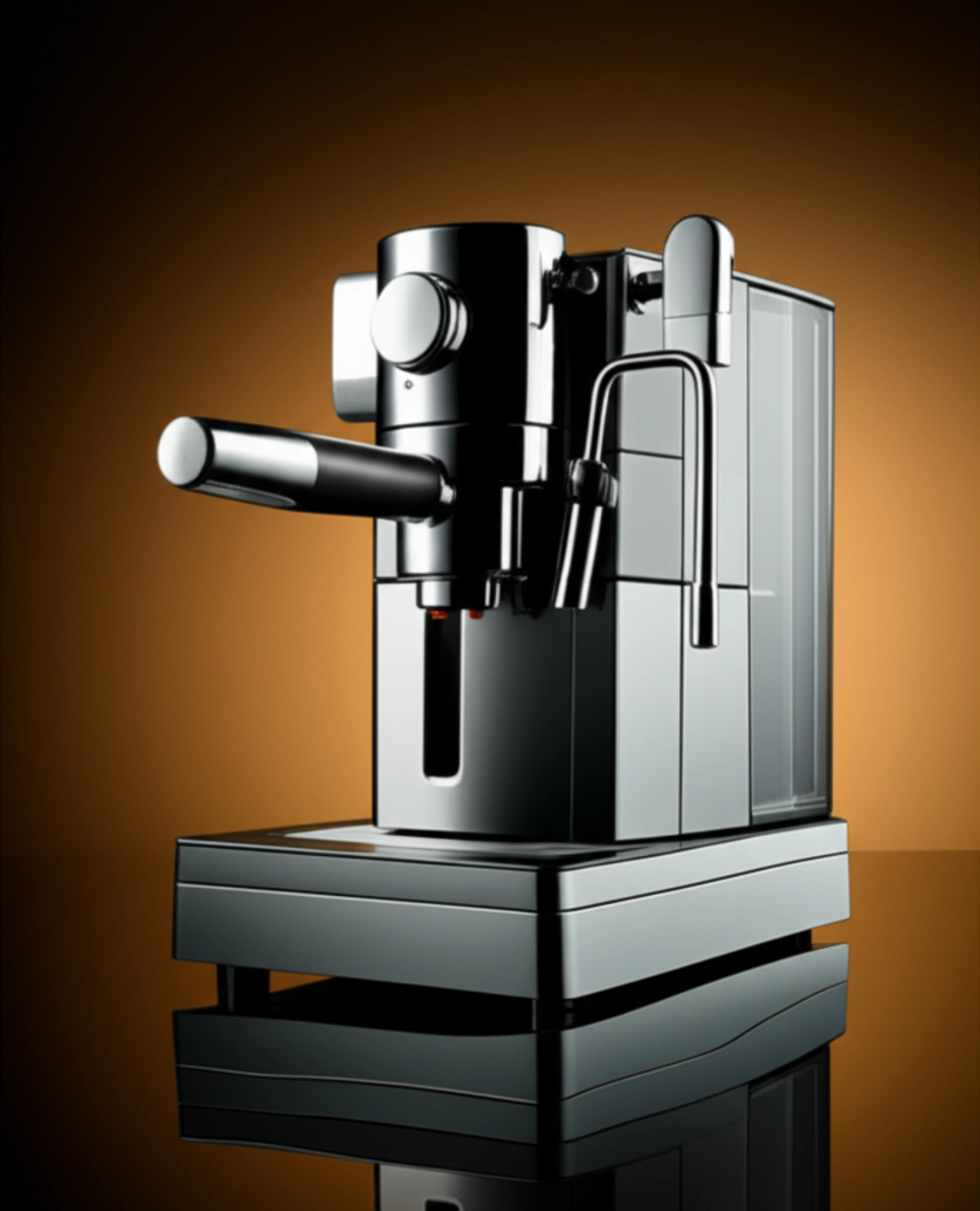 Close-up of a high-end product on a reflective surface, highlighting its premium design, materials, and intricate details.